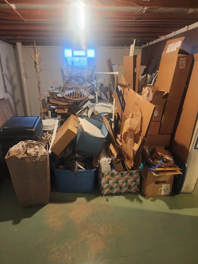 Roll-off dumpster container at job site for 40 Yard Dumpster Rental in Salem Lakes